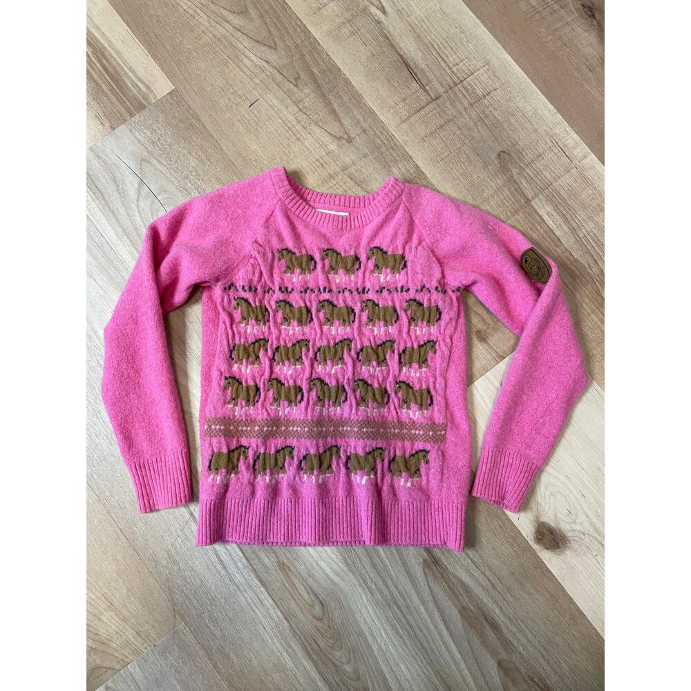 RARE Barbour Horse Girls Wool Sweater Sz8/9